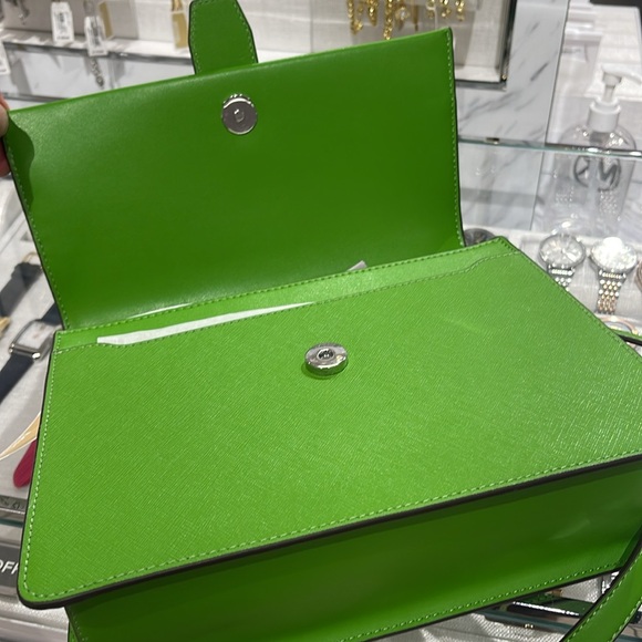 Michael Kors Greenwich Medium Saffiano Leather Satchel Crossbody Shoulder Bag - Picture 8 of 16